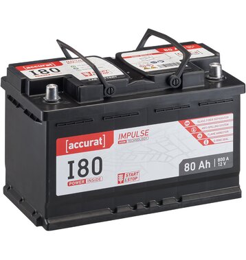 Accurat Impulse I80 Autobatterie 80Ah AGM Start-Stop
