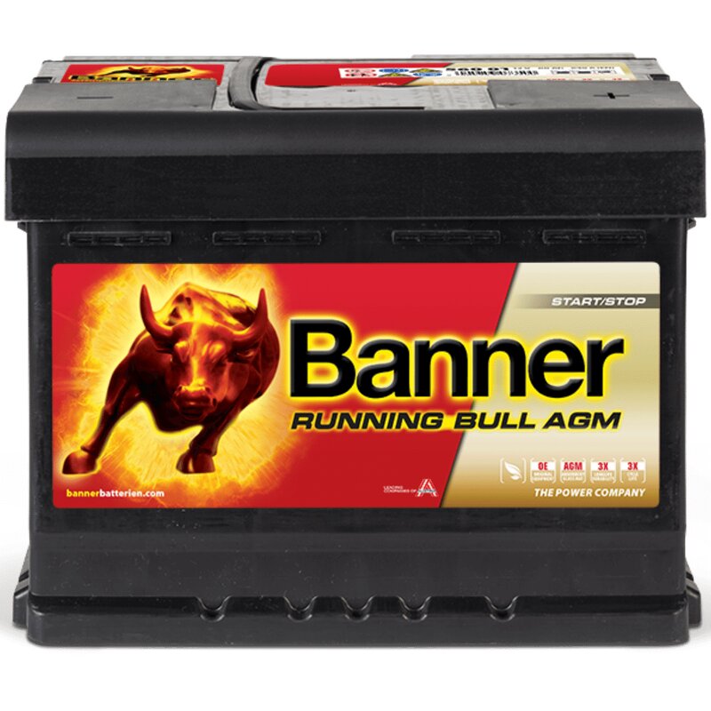 Banner AGM Autobatterien Running Bull 56001 60Ah VRLA