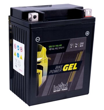 Intact Bike-Power GEL Motorradbatterie GEL12-14L-A2 14Ah (DIN 51411) YB14L-A2