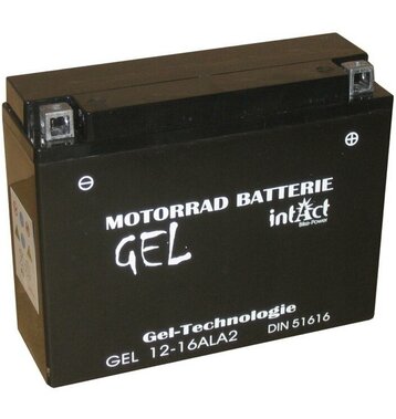 Intact Bike-Power GEL Motorradbatterie GEL12-16AL-A2 16Ah...