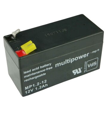 multipower MP1,2-12 12V 1,2Ah Bleiakku mit VdS-Zertifizierung