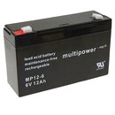 multipower MP12-6 6V 12Ah Bleiakku