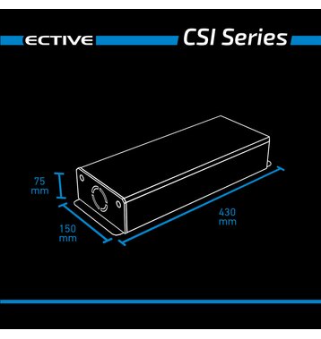 ECTIVE CSI 10 1000W/12V Sinus-Wechselrichter mit Ladegerät, NVS- und USV-Funktion