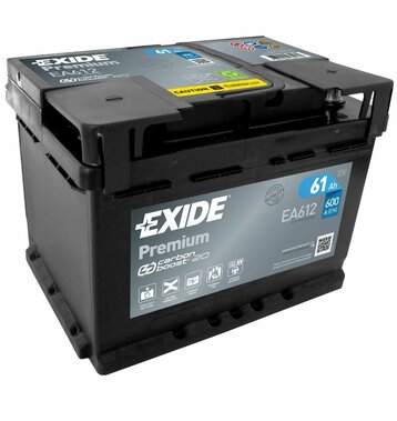 Exide EA612 Premium Carbon Boost 61Ah Autobatterie