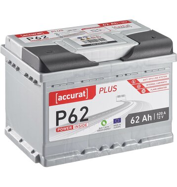 Accurat Plus P62 Autobatterie 62Ah