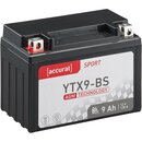 Accurat Sport AGM YTX9-BS Motorradbatterie 9Ah 12V (DIN...