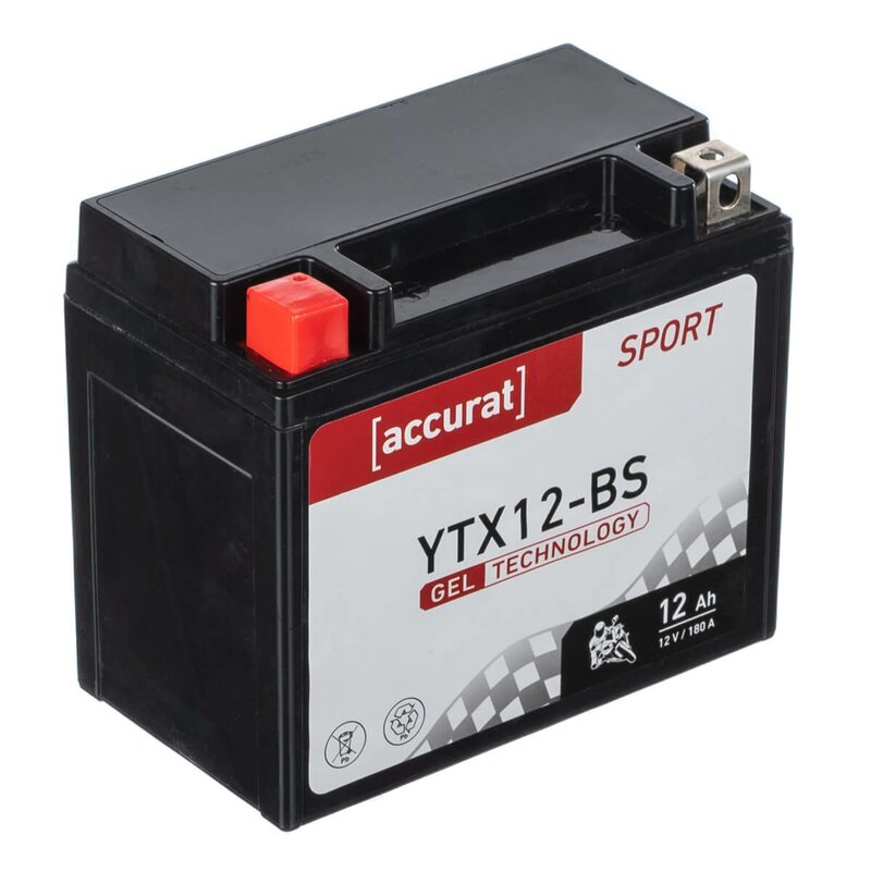 Accurat Sport GEL YTX12-BS Motorradbatterie 12Ah 12V