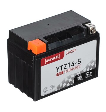 Accurat Sport GEL YTZ14-S Motorradbatterie 12Ah 12V (DIN 51101) YTZ14S YTZ14S-BS YG14ZS
