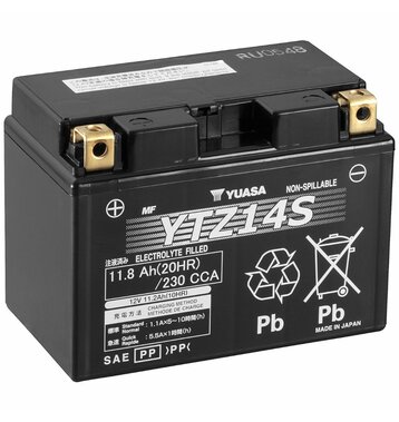 YUASA AGM YTZ14S 11,8Ah Motorradbatterie 12V (DIN 51101)