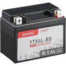 Accurat Sport AGM YTX4L-BS Motorradbatterie 5Ah 12V (DIN...