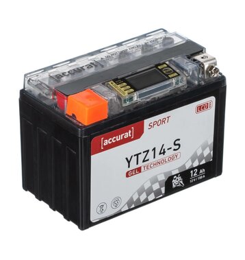 Accurat Sport GEL LCD YTZ14-S Motorradbatterie 12Ah 12V...