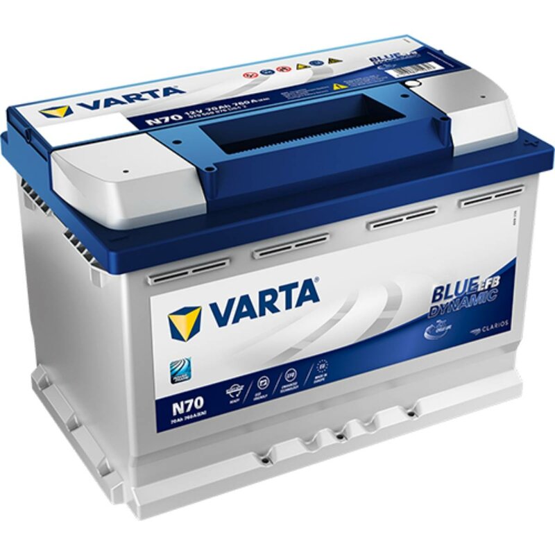VARTA N70 Blue Dynamic EFB 70Ah Start Stop Autobatterie 570 500