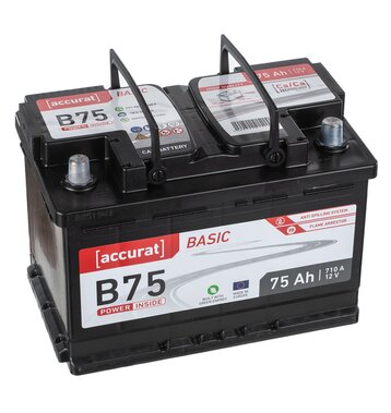 Accurat Basic B75 Autobatterie 75Ah