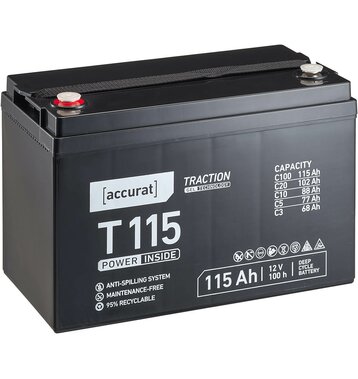 Accurat Traction T115 12V GEL Versorgungsbatterie 115Ah