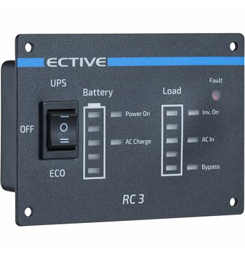 ECTIVE RC3 Fernbedienung mit Ladestandsanzeige für Wechselrichter