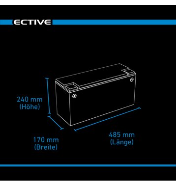 ECTIVE LC 200L LT 12V LiFePO4 Lithium Versorgungsbatterie 200 Ah