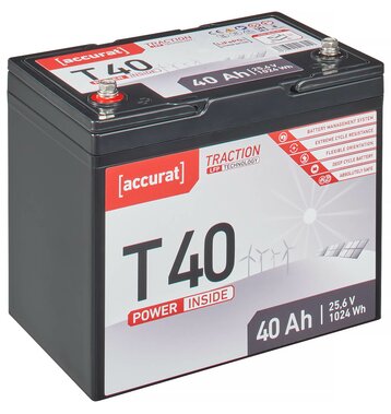 Accurat Traction T40 LFP 24V LiFePO4 Lithium Versorgungsbatterie 40 Ah