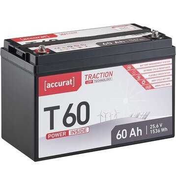 Accurat Traction T60 LFP 24V LiFePO4 Lithium Versorgungsbatterie 60 Ah