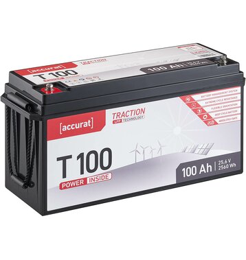 Accurat Traction T100 LFP 24V LiFePO4 Lithium Versorgungsbatterie 100 Ah