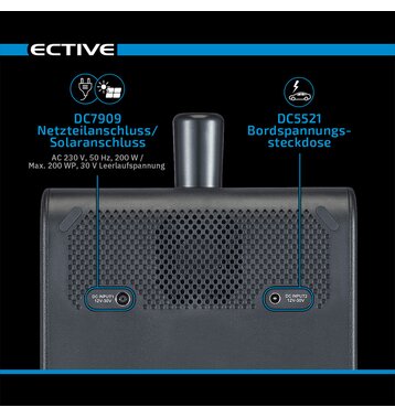 ECTIVE BlackBox 10 Powerstation 1000W 1036,8Wh Reine Sinuswelle 230V Lithiumbatterie 40,5Ah 25,6V