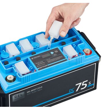ECTIVE DC 75S AGM Deep Cycle mit LCD-Anzeige 75Ah Versorgungsbatterie