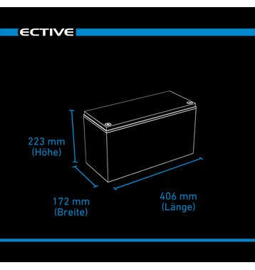 ECTIVE DC 135S AGM Deep Cycle mit LCD-Anzeige135Ah Versorgungsbatterie