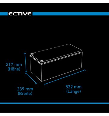 ECTIVE DC 230S AGM Deep Cycle mit LCD-Anzeige 230Ah Versorgungsbatterie