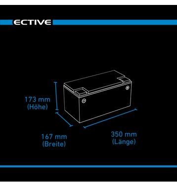 ECTIVE DC 75SC GEL Deep Cycle mit PWM-Ladegerät und LCD-Anzeige 75Ah Versorgungsbatterie