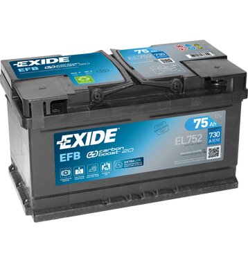 Exide EL752 12V EFB Autobatterie 75Ah