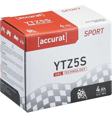 Accurat Sport GEL YTZ5S Motorradbatterie 4Ah 12V