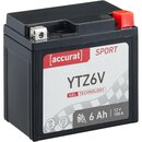 Accurat Sport GEL YTZ6V Motorradbatterie 6Ah 12V