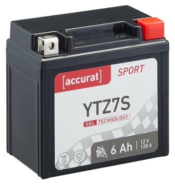 Accurat Sport GEL YTZ7S Motorradbatterie 6Ah 12V