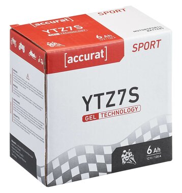 Accurat Sport GEL YTZ7S Motorradbatterie 6Ah 12V