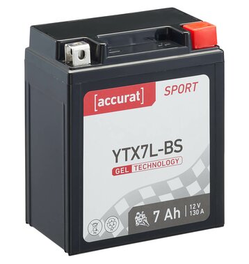 Accurat Sport GEL YTX7L-BS Motorradbatterie 7Ah 12V