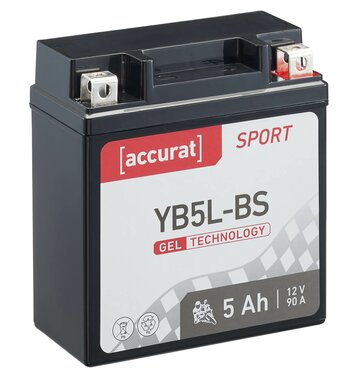Accurat Sport GEL YB5L-BS Motorradbatterie 5Ah 12V