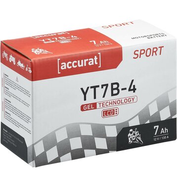 Accurat Sport GEL LCD YT7B-4 Motorradbatterie 7Ah 12V