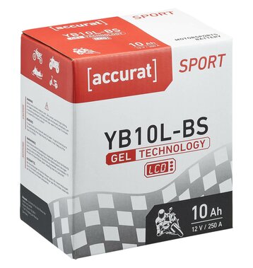 Accurat Sport GEL LCD YB10L-BS Motorradbatterie 10Ah 12V