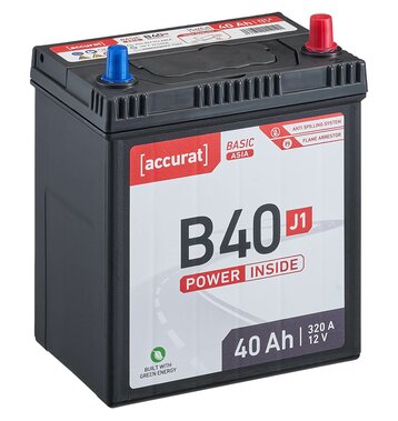 Accurat Basic Asia B40 J1 Autobatterie 40Ah