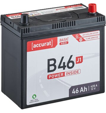 Accurat Basic Asia B46 J1 Autobatterie 46Ah