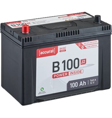 Accurat Basic Asia B100 J2 Autobatterie 100Ah