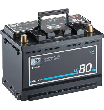 ECTIVE LC 80 LT 12V LiFePO4 Lithium Versorgungsbatterie 80 Ah