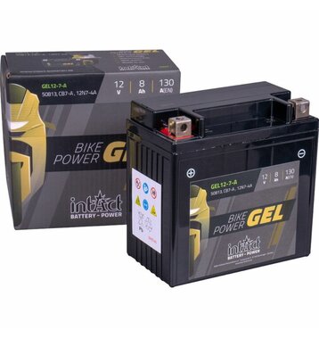 Intact Bike-Power GEL Motorradbatterie GEL12-7-A 8Ah (DIN...