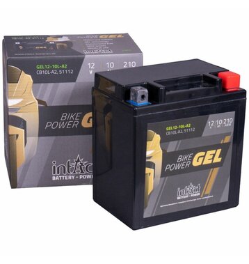 Intact Bike-Power GEL Motorradbatterie GEL12-10L-A2 10Ah...