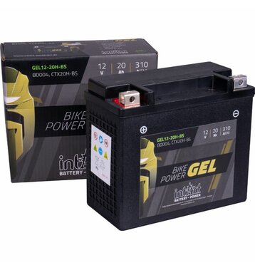 Intact Bike-Power GEL Motorradbatterie GEL12-20H-BS 20Ah (DIN 82004) YTX20H-BS