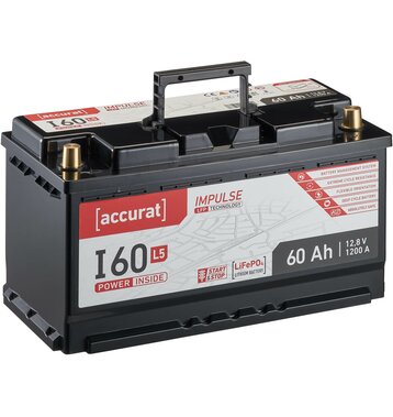 Accurat Impulse I60L5 Autobatterie 60Ah LiFePO4