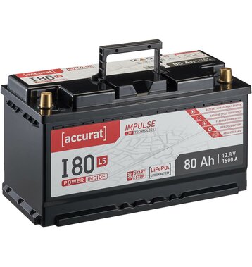 Accurat Impulse I80L5 Autobatterie 80Ah LiFePO4