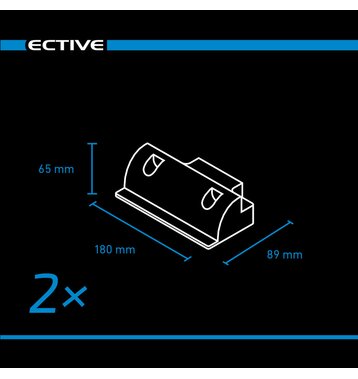 ECTIVE 2-teilig kurze Haltespoiler für Solarmodule (schwarz)