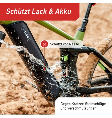 Accurat Bike Frame Protection I Rahmenschutz für E-Bike Akkus I Schutzhülle mit 54cm & schwarzer Naht
