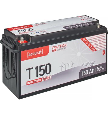 Accurat Traction T150 LFP BT 12V LiFePO4 Lithium Versorgungsbatterie 150Ah
