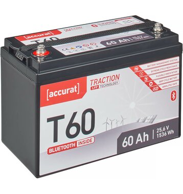 Accurat Traction T60 LFP BT 24V LiFePO4 Lithium Versorgungsbatterie 60Ah